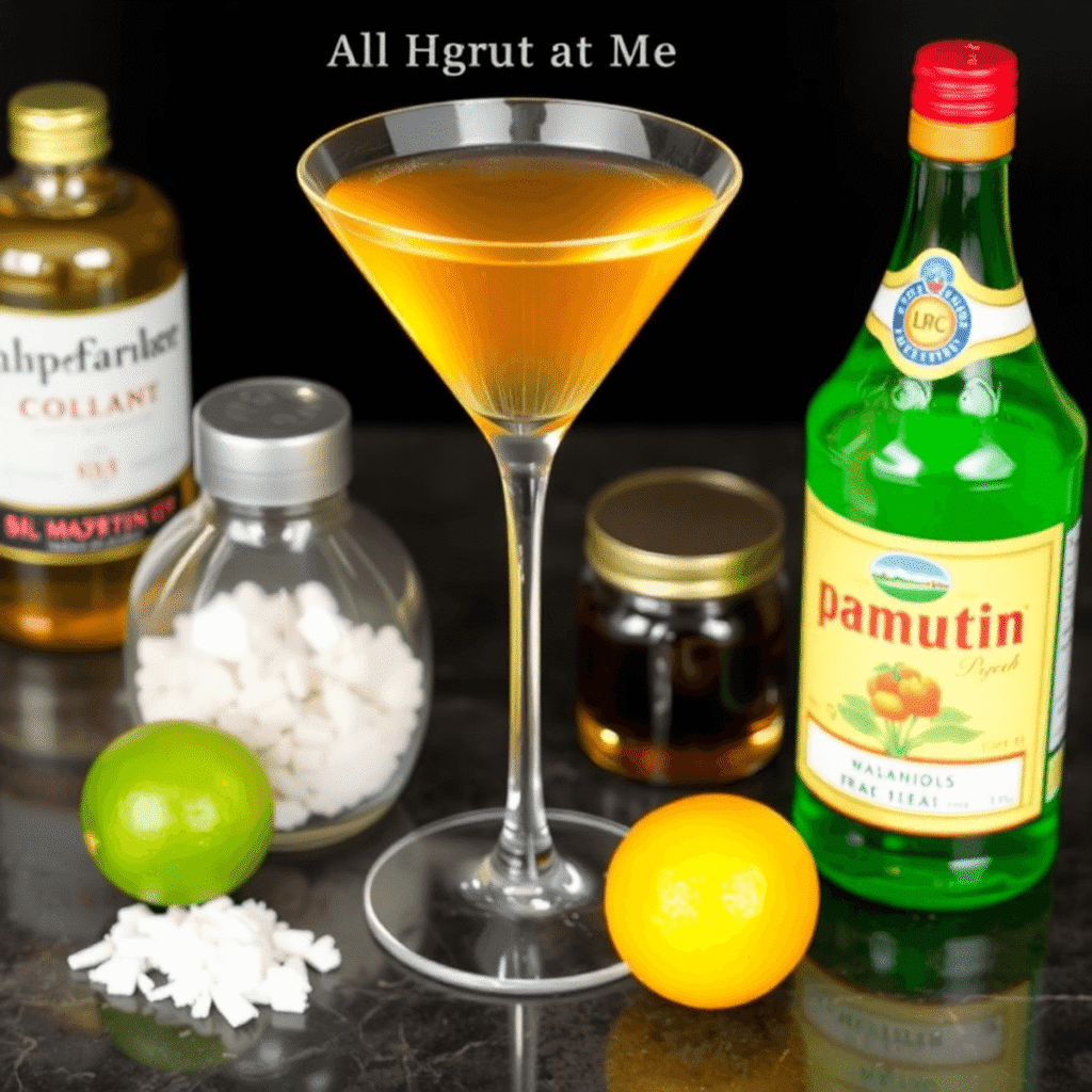 Basic Martini Recipe with all Ingredients