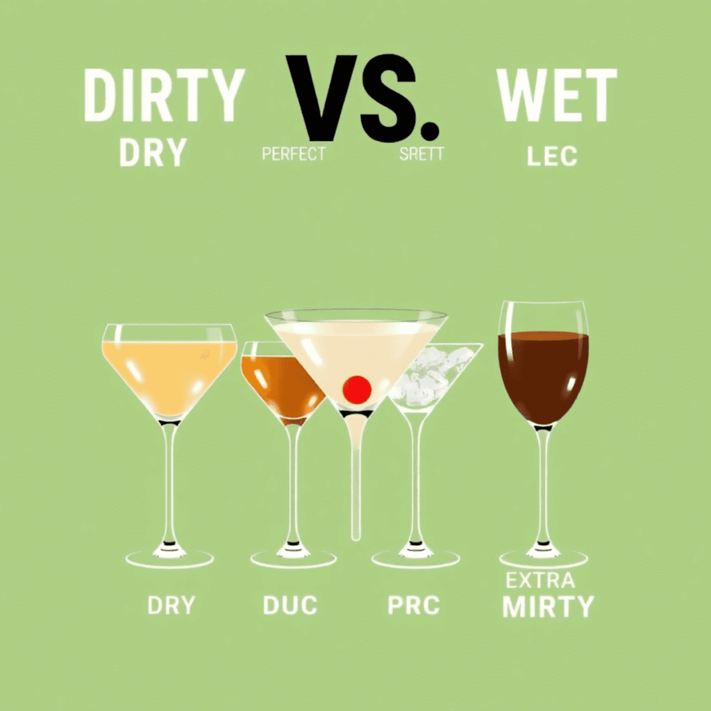Dirty vs Dry vs Wet vs Perfect vs Extra Dirty Martini