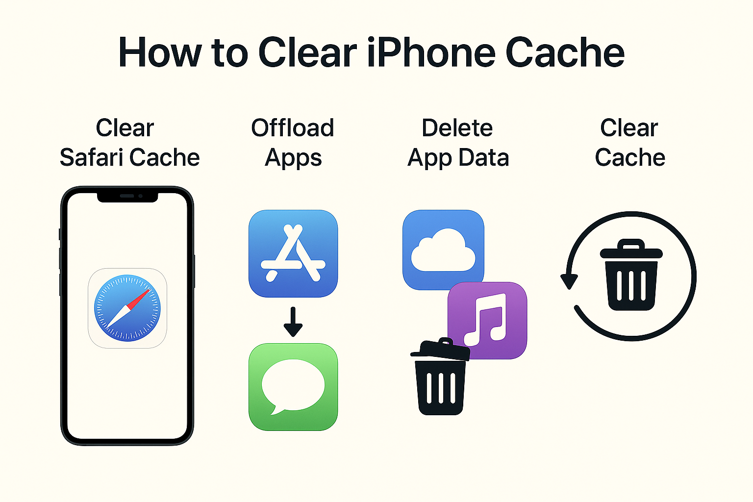 how to clear iphone cache